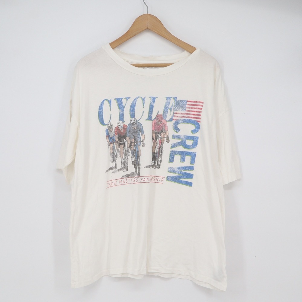 Vintage Souls T-Shirt Womens S Cycle Crew Road Masters White Graphic Excellent